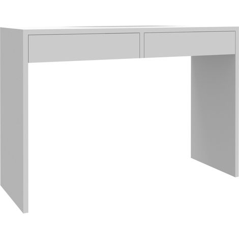 Astral – Coiffeuse blanche mat avec 2 étagères – Dimensions 115 x 40 x 78 cm – Panneau stratifié résistant aux rayures et à l'humidité (1/3)