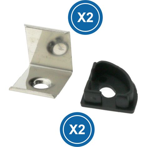 Pack de 2 topes et pinces pour profilé LM3744 - Ledme - LM3744A (1/2)