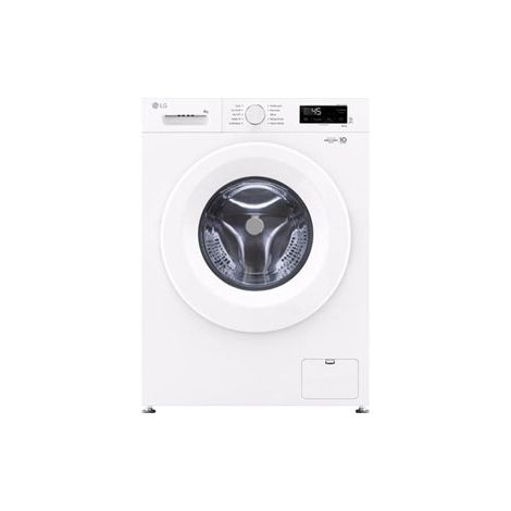 Lave-linge frontal 8kg 1400 tours/min – Moteur induction Direct Drive – Vapeur anti-allergie – Classe A – Connectivité LG ThinQ
