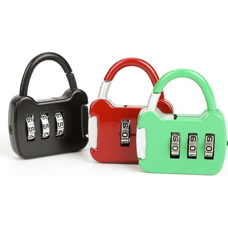Cadenas à combinaison multicolore à 3 chiffres, idéal pour les bagages, les casiers scolaires et les salles de sport. Résistant aux intempéries. (1/5)