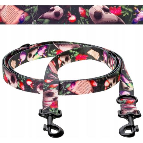 Correa ajustable con mosquetones de 240 cm para perros de hasta 20 kg. Diseño colorido de Ukory. (1/5)