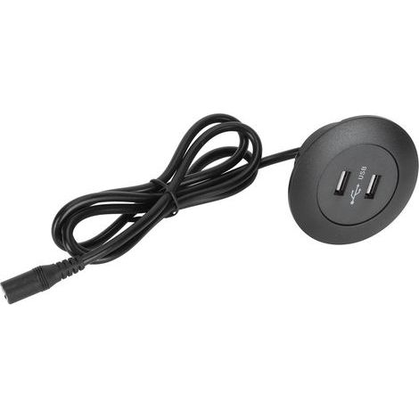 Chargeur de téléphone avec double prise USB 2.0 pour fauteuil inclinable électrique et canapé - Pièces détachées pour meubles - Noir - Prise UE 100-240 V (1/5)