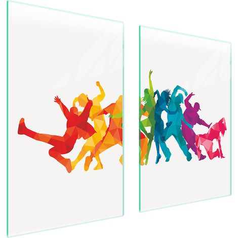 Assiette de protection en verre pour la cuisine 65x52 blanche (1/5)