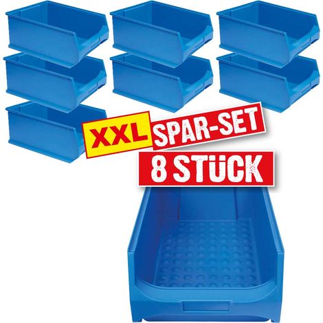 BRB 8 x Vision Box Profi LB 2, L x l x h 500 x 300 x 200 mm, contenu 21 l, bleu