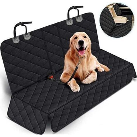 Housse de siège auto pour chien, housse de protection imperméable à 4 couches pour siège arrière avec sangle de sécurité élastique pour chien, 135 cm x 118 cm
