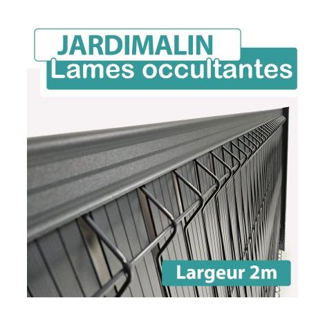 Lames Occultation Aluminium Gris Anthracite - 2M - JARDIMALIN - 1,53 mètre (1/4)