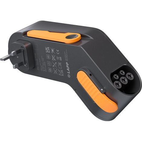 Mobility dock reino unido, cargador para vehículos eléctricos, (5555925004) hasta 2.3 kw, 10 a, monofásico, para la carga móvil de coches híbridos y eléctricos con conexión de tipo 2.