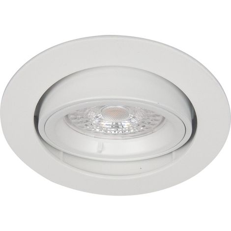 Spot BE BEST 1/4 de tour IP65 BBC GU10 rond orientable, blanc mat IP65 - EUROPOLE - 236524