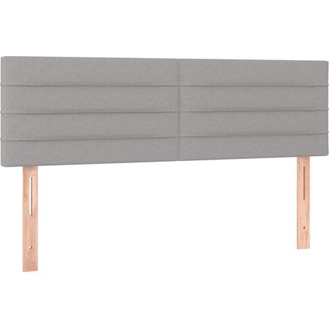Maison Exclusive - Cabeceros tela gris claro 144x5x78/88 cm (1/5)