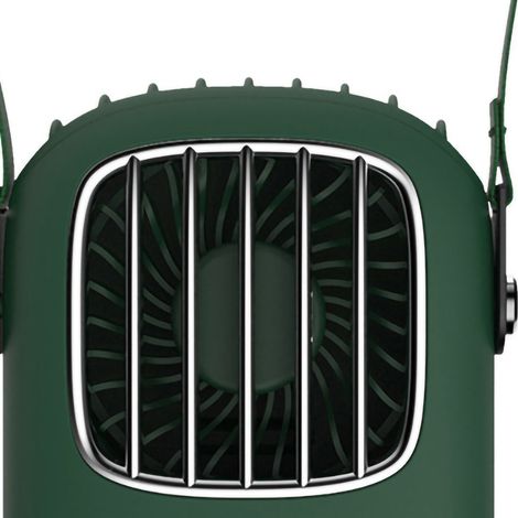 Neuer Mini-Retro-USB-Nackenventilator, tragbar für Outdoor-Sportarten, in der Hand oder auf einem Tisch verwendbar, grün. (1/5)
