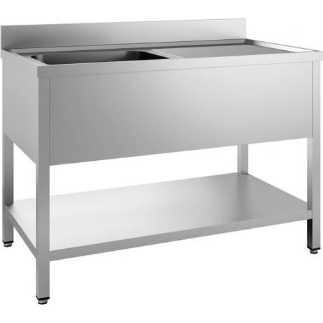 Plonge Professionnelle Inox - Avec Etagère Démontable - Gamme 700 - Combisteel