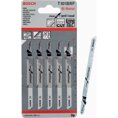 BOSCH T101BRF (pkt of 5) Clean for hardwood 100mm