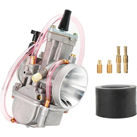 Carburador de motocicleta compatible con PWK 21-34MM 2T 4T Carburador de motocicleta con Power Jet compatible con Yamaha Mikuni Koso ATV Quad UTV - 24MM (1/4)