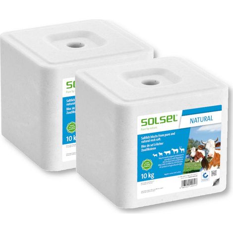Salzleckstein 2x10 kg Einzelfuttermittel für Heimtiere Nutztiere