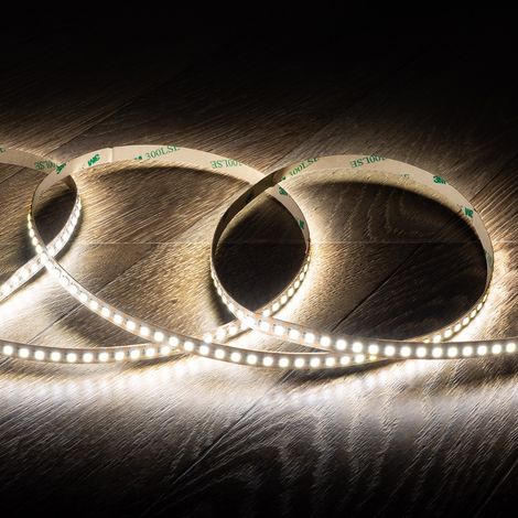 Tira LED 24V SMD 160 LED/m 5m 15W/m 1650lm/m Ancho 8mm FreeCut IP20 6000K Blanco Frío