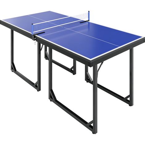 Table Tennis Ping-Pong Intérieur Pliante Filet Assemblage Non Requis 182x91 cm Bleu Violet (1/5)