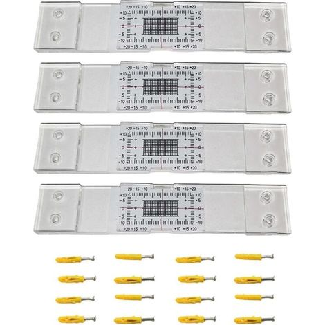 Lot de 3Jauge de fissure standard pour béton Outil de surveillance précis des fissures Règle de mesure des fissures (1/4)