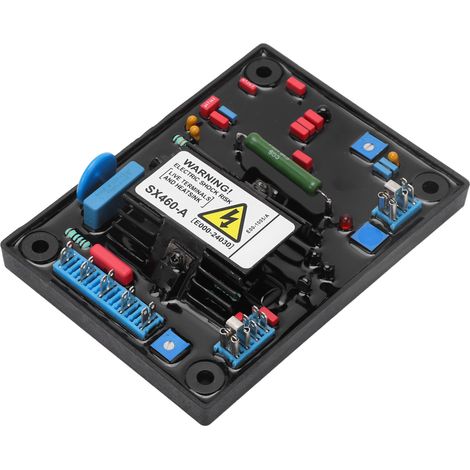 Régulateur de tension AVR SX460-A pour groupe électrogène diesel, version condensateur rouge en caoutchouc souple, carte d'excitation 95-132V / 190-264V (1/5)
