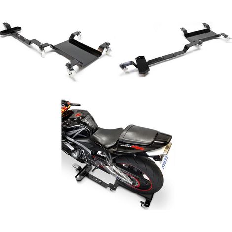 Chariot de déplacement pour moto jusqu'à 560 kg – Acier – 5 roulettes pivotantes 360° – Stabilité optimale avec blocage