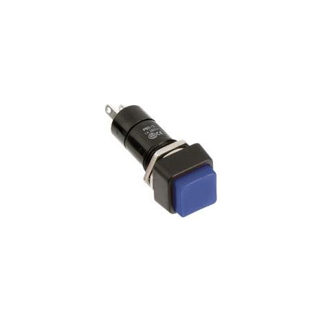 Einbau-Druckschalter PBS-12A, quadratisch, Ein/Aus, blau (1/2)