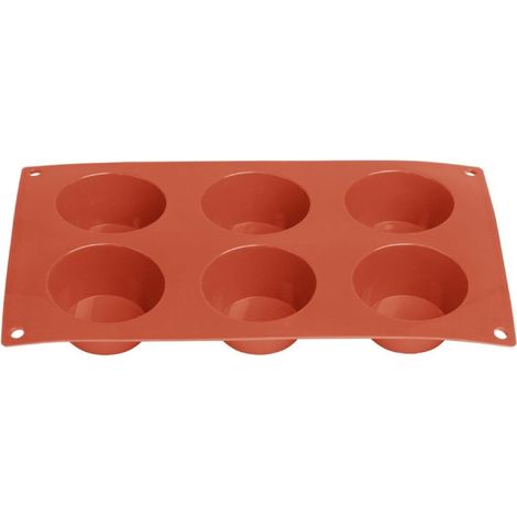 Plaque de 6 moules à gâteau rond en silicone - VOGUE (1/5)
