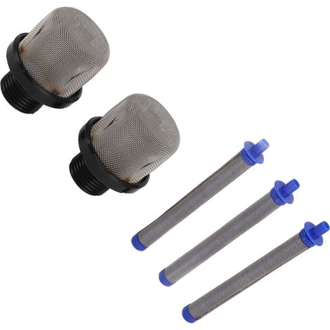 Kit de 2 filtres d'aspiration 288716 et 3 filtres pour pistolet à peinture sans air, lavables et réutilisables. Filtre d'aspiration de rechange pour pistolet à peinture sans air. (1/5)