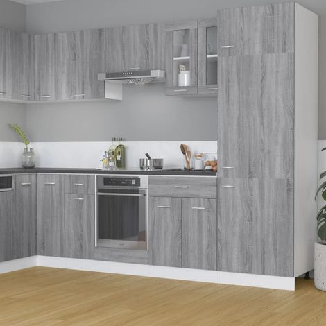 Hängeschrank Lyon Glas Grau Sonoma 60x31x60 cm Holzwerkstoff