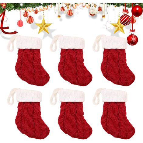 6 Porte-Couverts Noël – Mini Chaussettes Mignonnes, Décor Table, Couverts (1/5)