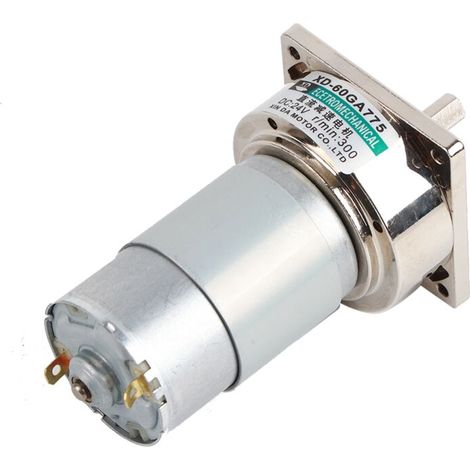 Micromotore CC da 35 W con ingranaggi in metallo, velocità regolabile in senso orario/antiorario (24 V, 300 giri/min) -Crezuo