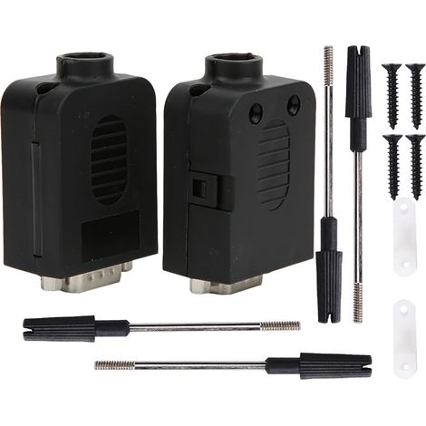 2Pcs DB9 9Pin Screw Type Serial to Terminal Male Connector Adapter with Case (1/5)