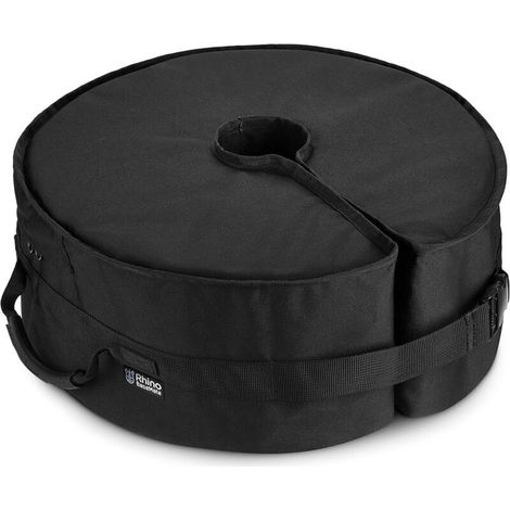 Pied de parasol rond, ouverture latérale, 45 cm  Compatible avec tous les pieds de parasol à ouverture latérale et tous les pieds de parasol d'extérieur  Installation facile (noir) (1/5)