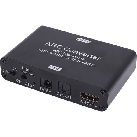 Convertisseur ARC (Interface Multimédia HD) 192 kHz, convertisseur numérique-analogique (DAC), prise jack 3,5 mm pour TV (1/5)