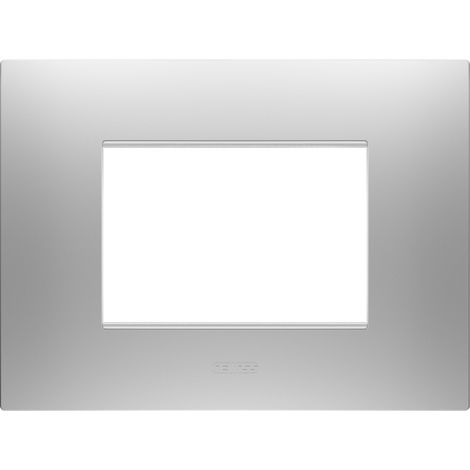 PLAQUE EGO RECT. 3P GRIS MAGNÉTIQUE GEWISS GW16003GR