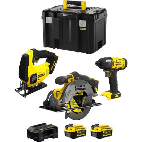 STANLEY FatMax Kit SVK305 (SFMCS600 + SFMCS500 + SFMCF800 + 2 x 4,0 Ah + Cargador + TSTAK VI) (1/5)