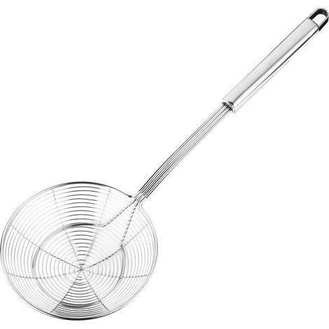 Égouttoir araignée en acier inoxydable massif, cuillère de cuisson et de friture, ustensiles de cuisine 13,7 cm