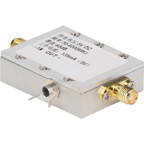 Module amplificateur RF 30-4000 MHz 40 dB en alliage d'aluminium, faible bruit, pour récepteur de télécommande, alimentation 5 V CC (1/5)