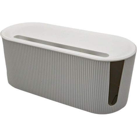 Boite Cache câble, câche multiprise, Boite de Rangement pour câble. Rangement des câbles et multiprise. (Blanc) (1/5)