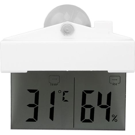 Thermomètre Hygromètre Intérieur LCD Haute Précision avec Ventouse pour Mesure Température et Humidité (1/5)