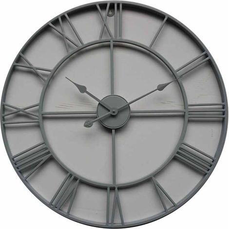 Skeleton Wall Clock - Metal - L5 x W70 x H70 cm - Grey