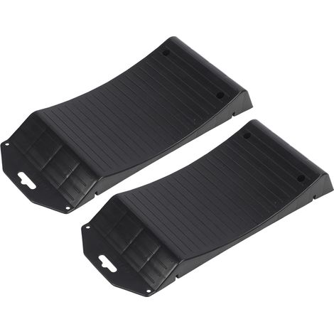 Lot de 2 rampes de protection de pneus robustes et résistantes, antidérapantes, pour voitures, camions, SUV, camping-cars et caravanes. 18PL : 50 x 21,5 x 5,8 cm / 19,68 x 8,46 x 2,28 po (1/5)