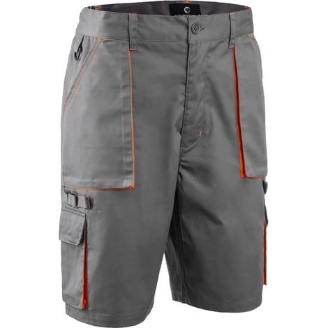 Bermuda de travail PADDOCK 2 Gris-Orange - CoverGuard