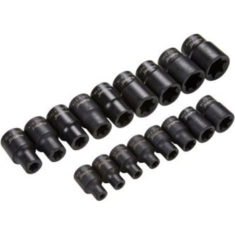 BlueSpot 17pc Impact E Torx Socket Sockets Set E5 - E24 3/8" 1/2" Drive (1/3)