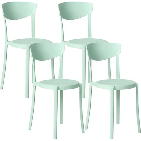 Gartenstuhl 4er Set VIESTE Mintgrün