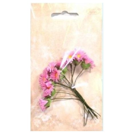 Papierblumen, rosa Gänseblümchen, Strauß mit 10 Stück