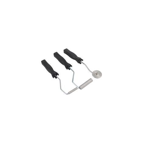 Kit de rouleau de stratification d'outil de pagaie de bulle de fibre de verre d'alliage d'aluminium de 3 pièces/ensemble pour le moule de FRP (dent de scie) (1/4)