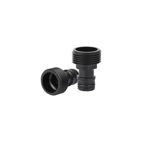 Raccord de robinet d'arrosage, raccord de tuyau d'arrosage 3/4 po, adaptateur de robinet fileté (lot de 2) - Crezuo