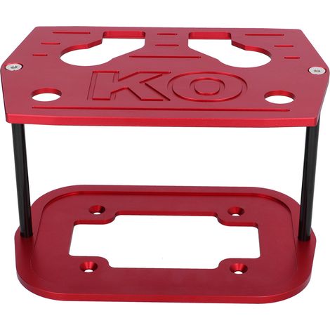 Support de fixation de batterie en aluminium fraisé à billes, compatible avec les batteries Optima 34/78, rouge (1/5)