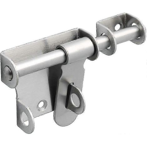 Serrures de porte en acier inoxydable CMS320U, verrous à pêne dormant, peinture brossée et serrures de porte compatibles avec les portes en bois et les abris de jardin. (1/5)