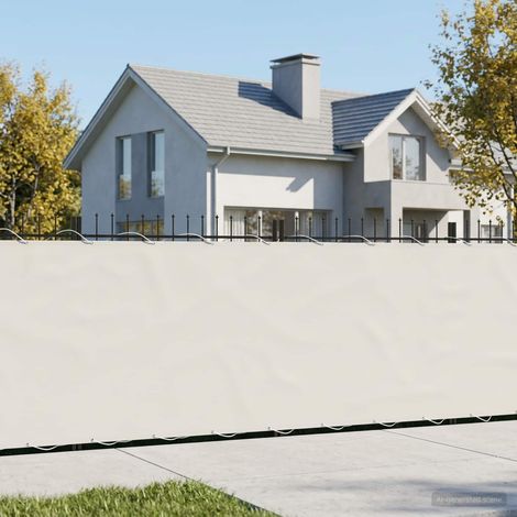 Brise-Vue pour Balcon Écran de Confidentialité Polyester Enduit PU Blanc 1,2 x 15 m - PANGIVO (1/5)