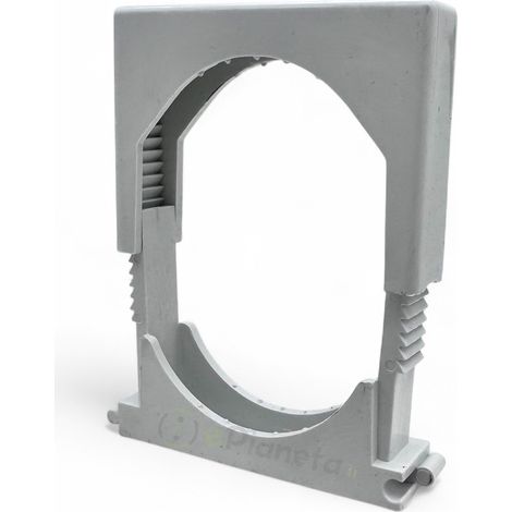 Clips morsetti fissatubo da 13 - 21 23 - 35 38 - 80 mm per fissaggio tubi rigidi o flessibili a scatto grigio RAL 7035  Ø 38-80 mm x 10pz